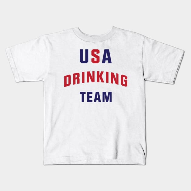 USA Drinking Team Kids T-Shirt by Venus Complete